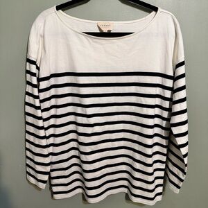 Sézane Striped Noan Marinière Top  Parisian Chic Size Medium Minor Flaws